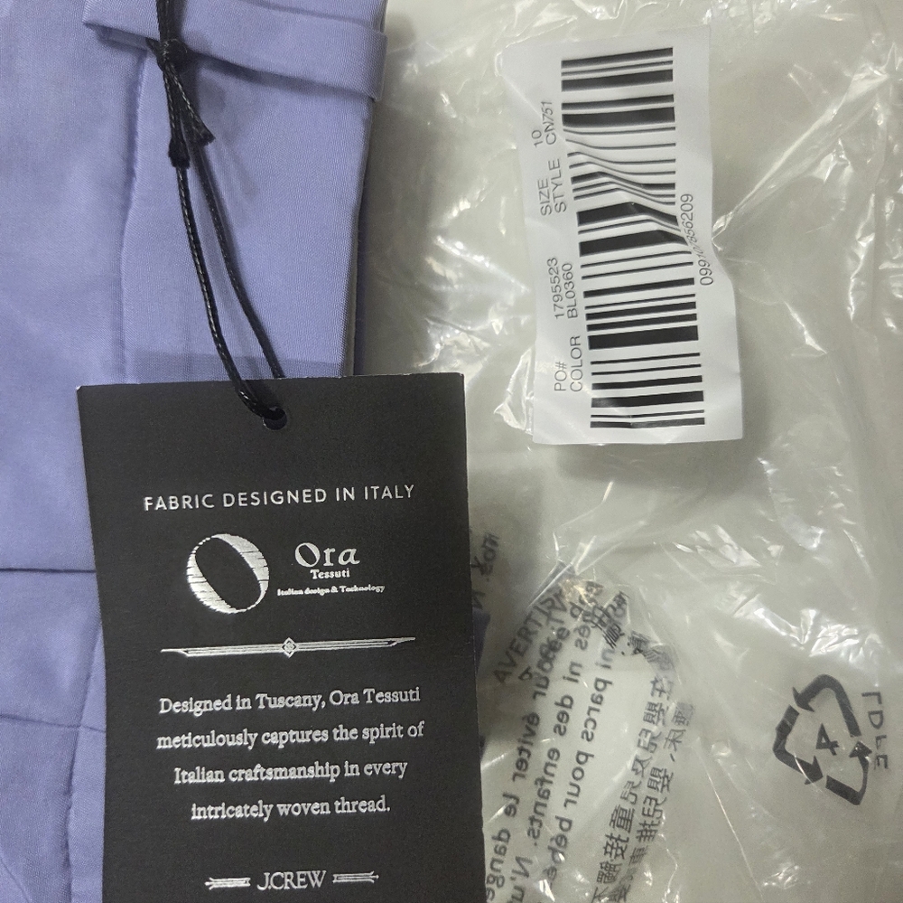 NWT J. Crew Light Purple or Periwinkle Women's Trousers - Size 10 - Picture 7 of 7